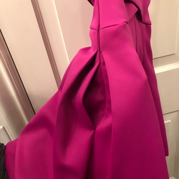 Halston Heritage Bell Skirt Satin Dress - Picture 4 of 5